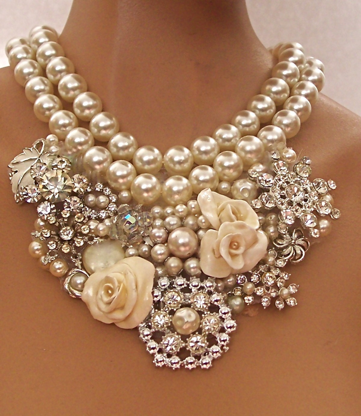 I Want To Sparkle Tonight Necklace Reinvented Vintage Rhinestones