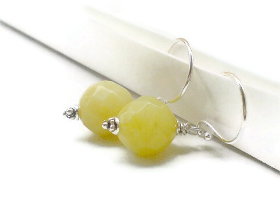 Lemon jade earrings yellow sorbet