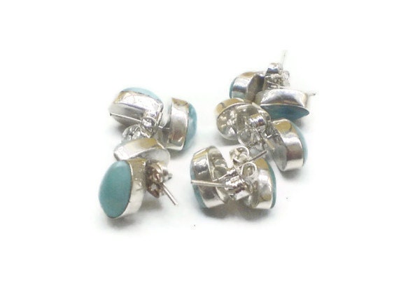 Larimar studs Larimar Earrings Teardrop 1 pair