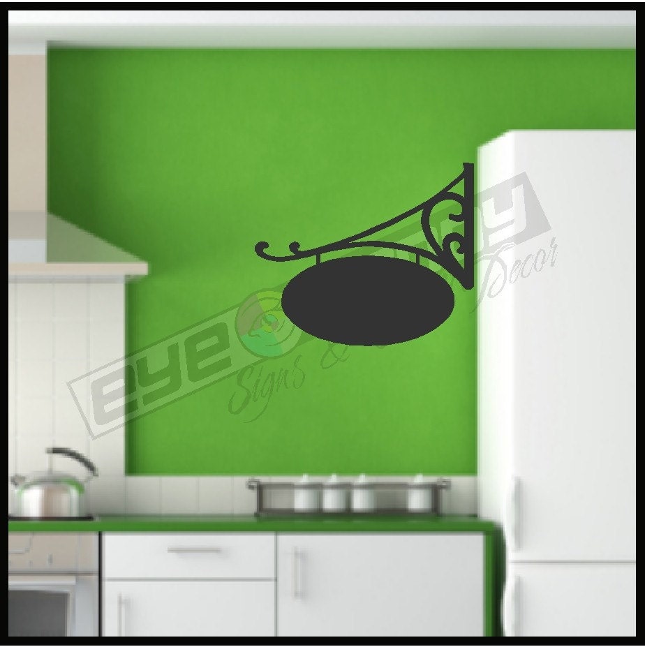 Chalkboard Vinyl Menu/Scroll Brackett Sign Shape Wall Decals Stickers Removable and Repositionable Wall Art
