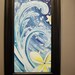 Plumeria's Wave - Large Original OIL Painting Framed - Tropical Hawaiian Plumeria Flowers in Blue Surf Waves UssherArt Christie Ussher