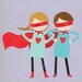 Super Heroes - 8 x 10 Archival Print