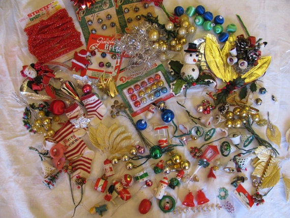 Large Lot of Vintage Christmas Craft Supplies by gaelianna on Etsy