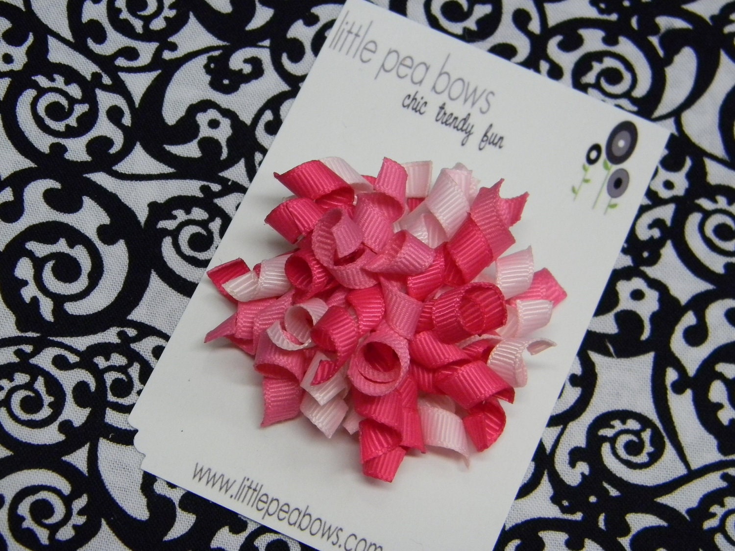 LPB - Shades of Pink (Pink, Hot Pink, Shocking Pink) BITTY Boutique Korker Hair Bow