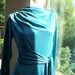 Vintage 1970's Evening Dress Blue Maxi Disco Dress