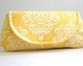 Bridesmaids gift, Clutch, purse, evening bag, lemon yellow, canary, sunshine - PaperFlora Bridesmaids gift, Clutch, purse, evening bag, lemon yellow, canary, sunshine - PaperFlora