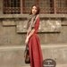 red fraction - Red linen long dress(more colour and size choice)-X7