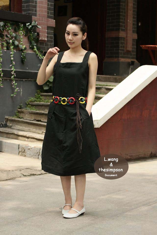 Black easy linen dress(more colour and size choice)