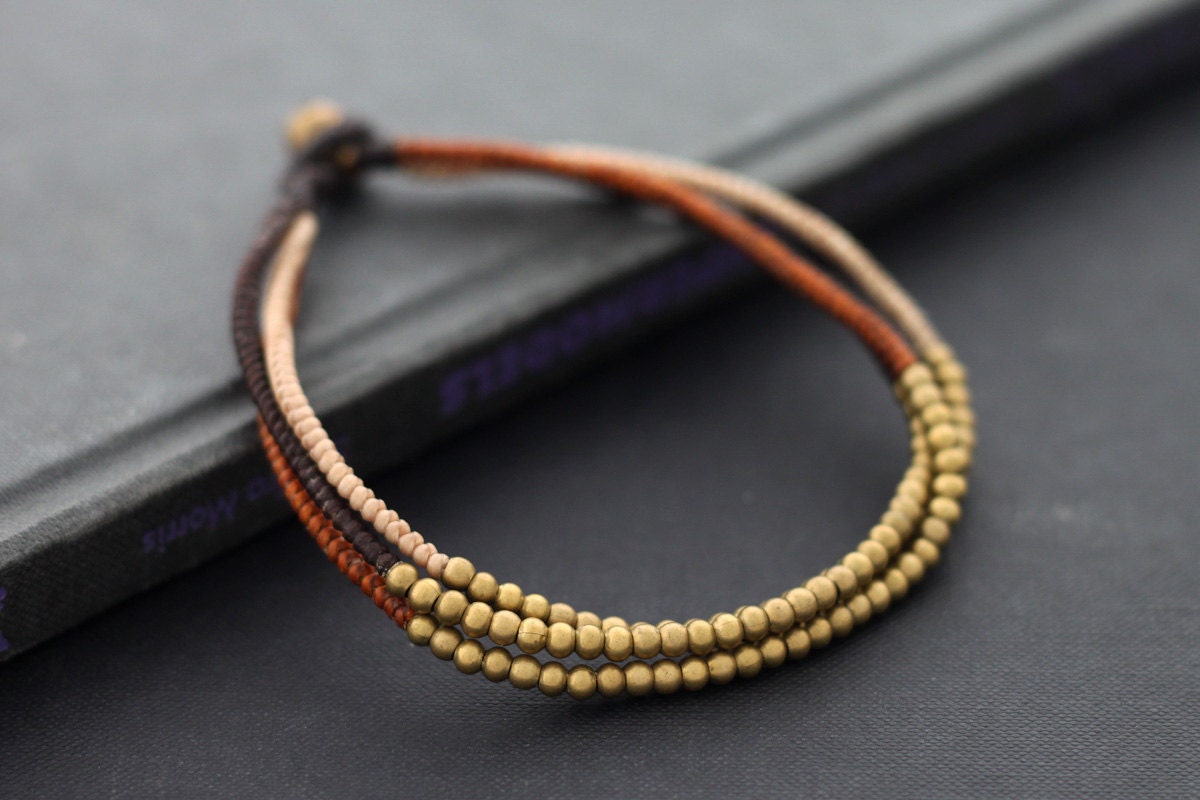 Earth Tone Woven Anklet