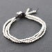 Three Strand Simple Silver Beaded Bracelet