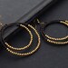 Brass Circle Beaded Earrings