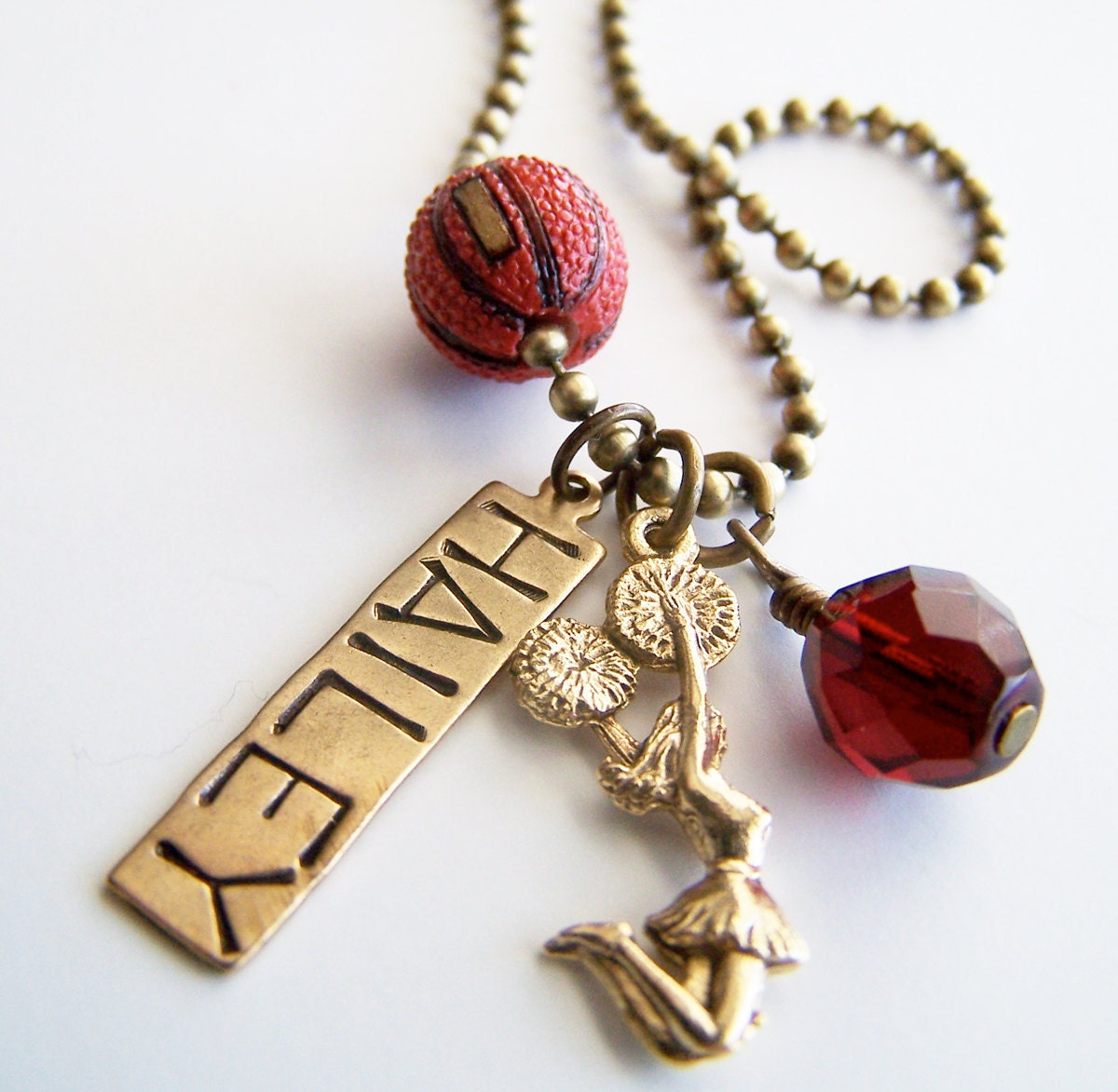 PICK FOUR Charm, Bead, OR Stamped Name Tag plus a Chain