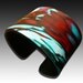 One-of-a-kind polymer clay cuff bracelet