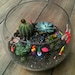 GNOME TERRARIUM GARDEN Decorations with Mushroom - 3 Piece Set - Made to order
