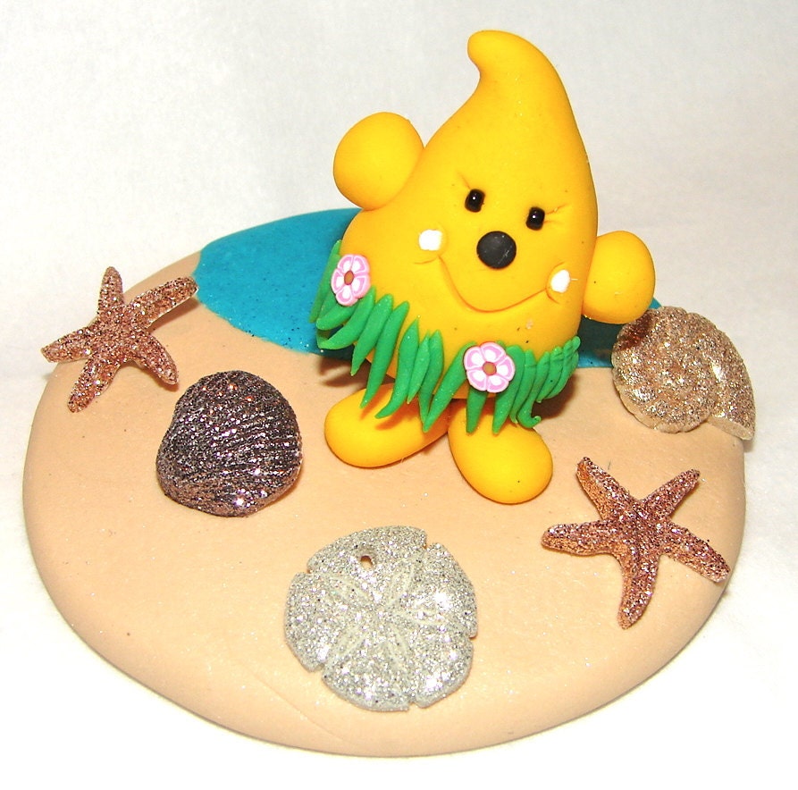 Hawaiian HULA Dancing PARKER - Polymer Clay Character Limited Edition Figurine