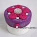 Fuchsia FLOWER Carmex Polymer Clay Topper - Violet Purple & Fuchsia with Glass Crystals