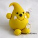 APRIL Birthstone Diamond PARKER - Polymer Clay Character with Swarovski Clear Crystal