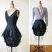 Little Black Dress / Mini Dress / Vintage 1980s Flirty FLUTTER Dress / LBD