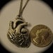 Anatomical Heart Necklace in antique silver on an 24" Chain (Original Design & Made in NYC)