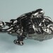 Little Black Anatomical Heart Necklace (Plated in jet-black gunmetal, 18" black chain, Made in NYC)