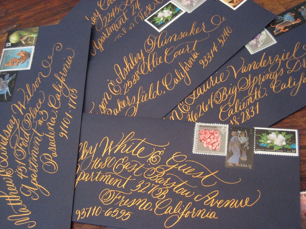 Wedding Calligraphy Invitation Envelope Addressing,The San Francisco Style