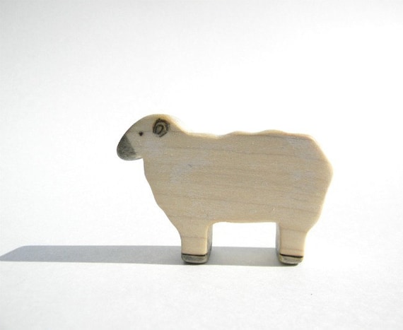 sheep waldorf wooden toy eco-friendly natural