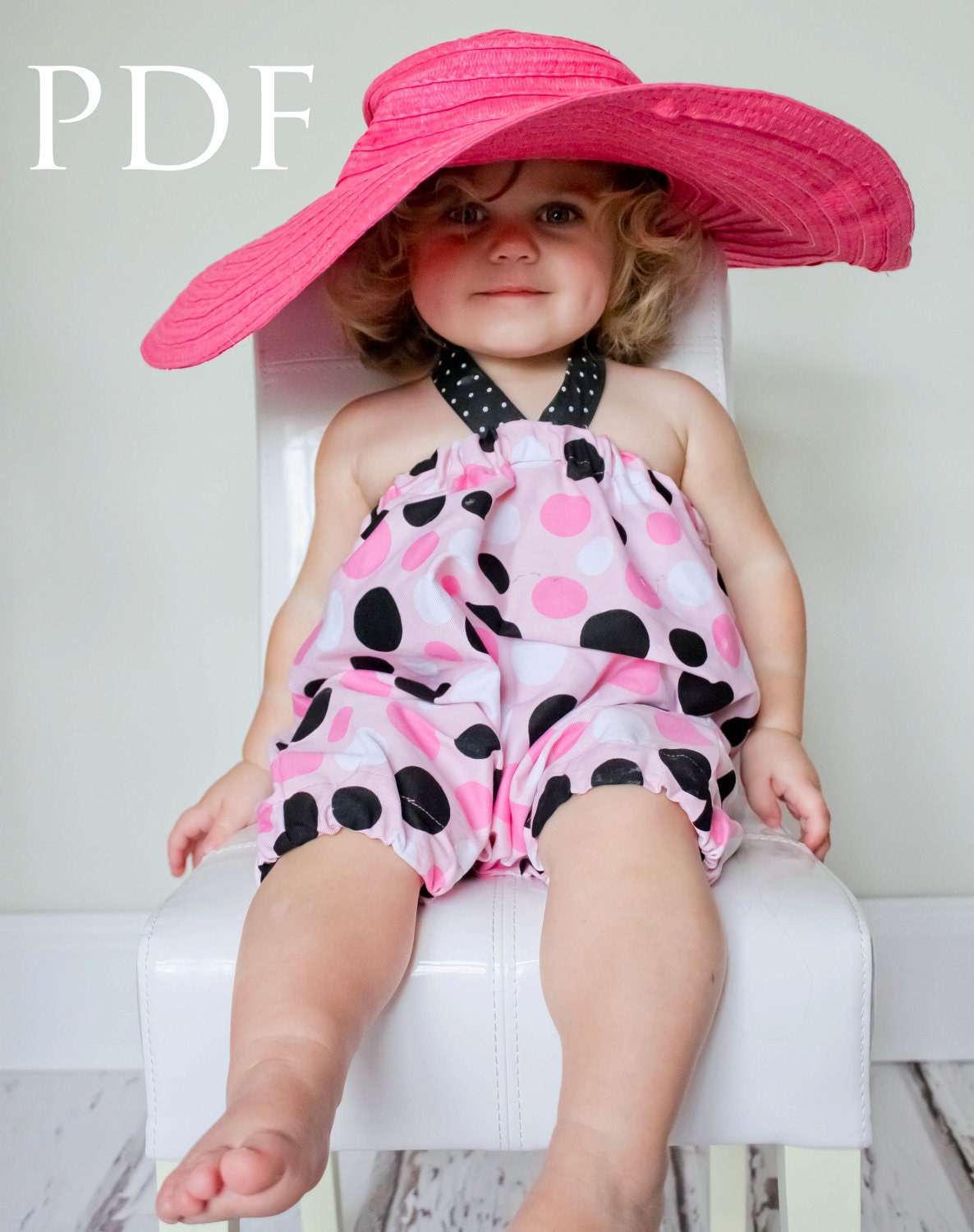 Halter Romper Sewing Tutorial, Baby Girl Bubble PDF Pattern