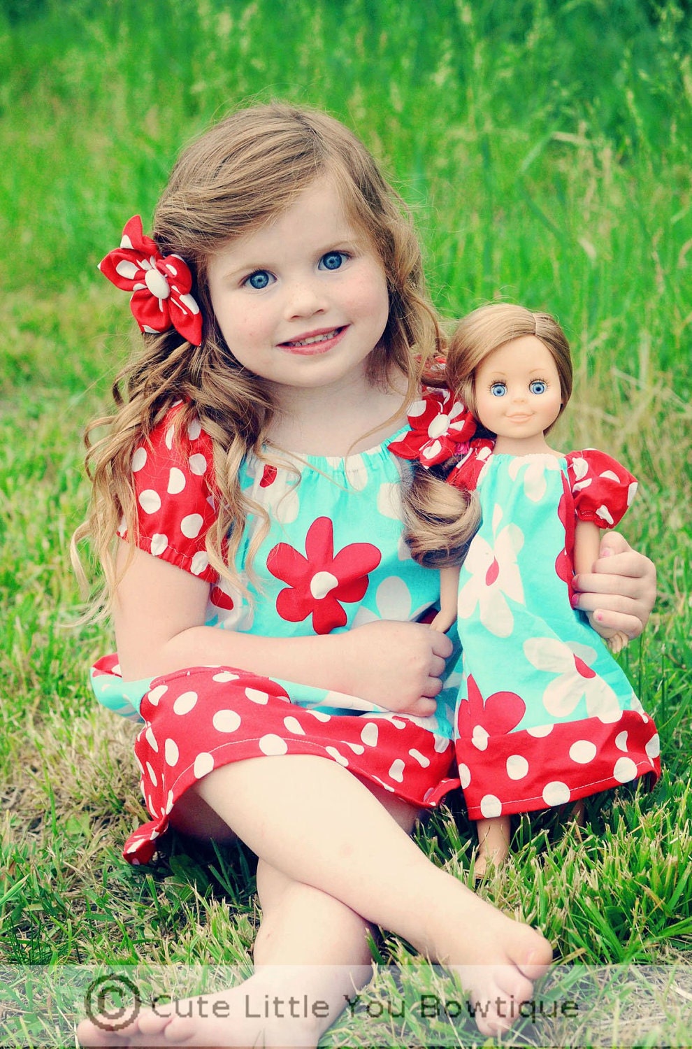 Peasant Dress SEWING PATTERN, girls and dolls tutorial, Brooke Dress or Shirt