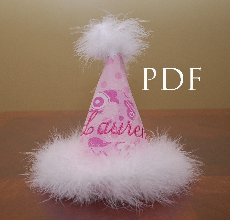 Birthday Party Hat Pattern - No Sew Option