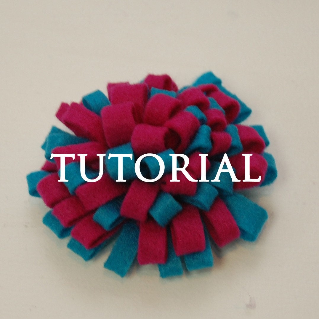 Pom Pom Flower and Hair Accessory TUTORIAL and Instructions
