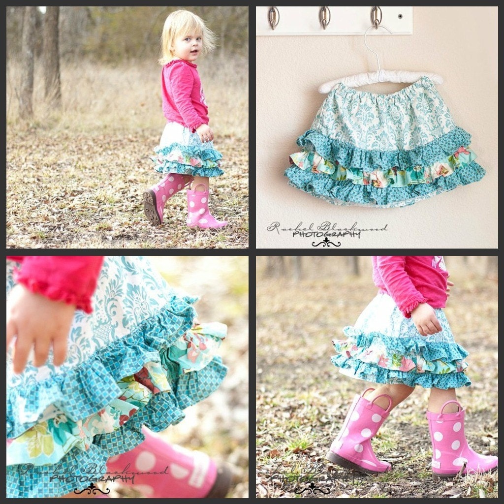 Ruffle Rumba Skirt - PDF Sewing Pattern for girls and dolls