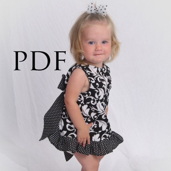 Ruffled Pinafore Sewing Pattern - Baby Girl Tutorial, PDF