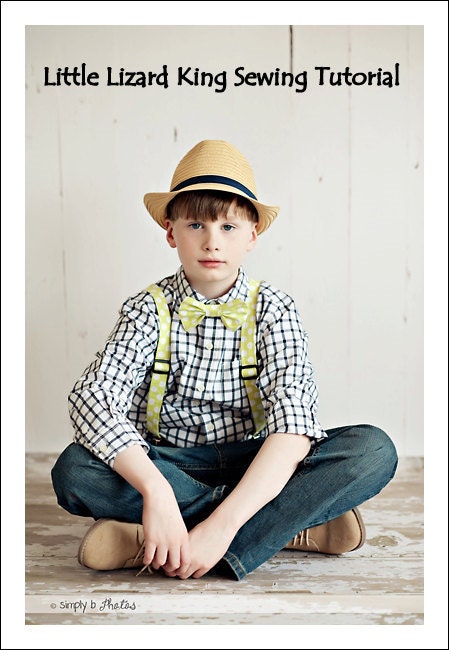 Boys Suspenders Sewing Tutorial - DIY Pattern & PDF Instructions, Adjustable Suspenders, 3m-10