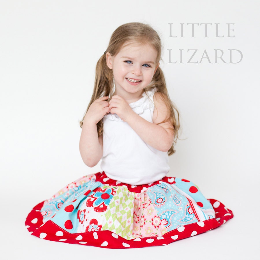Girls Skirt PATTERN, Girls and Dolls, 3m - 10, Twirl Skirt