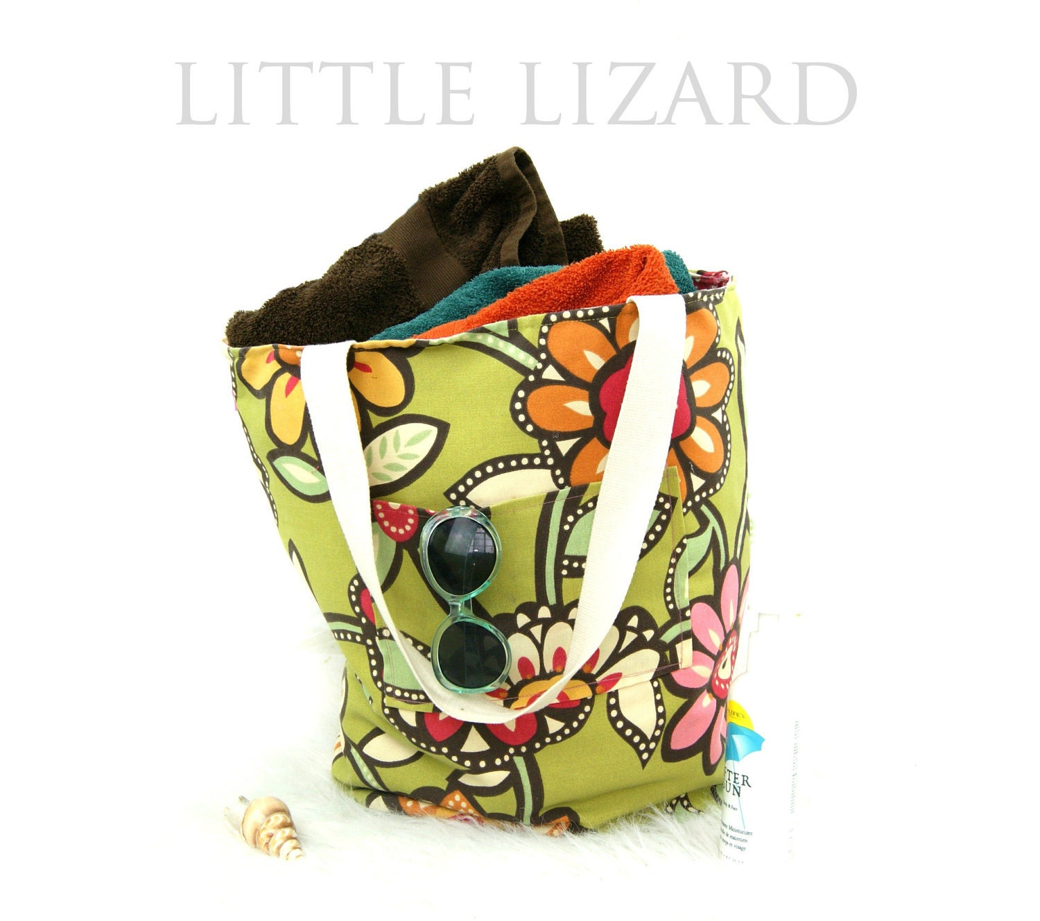 TOTE BAG SEWING Tutorial, Reversible 5 sizes, Beach Bag Pattern