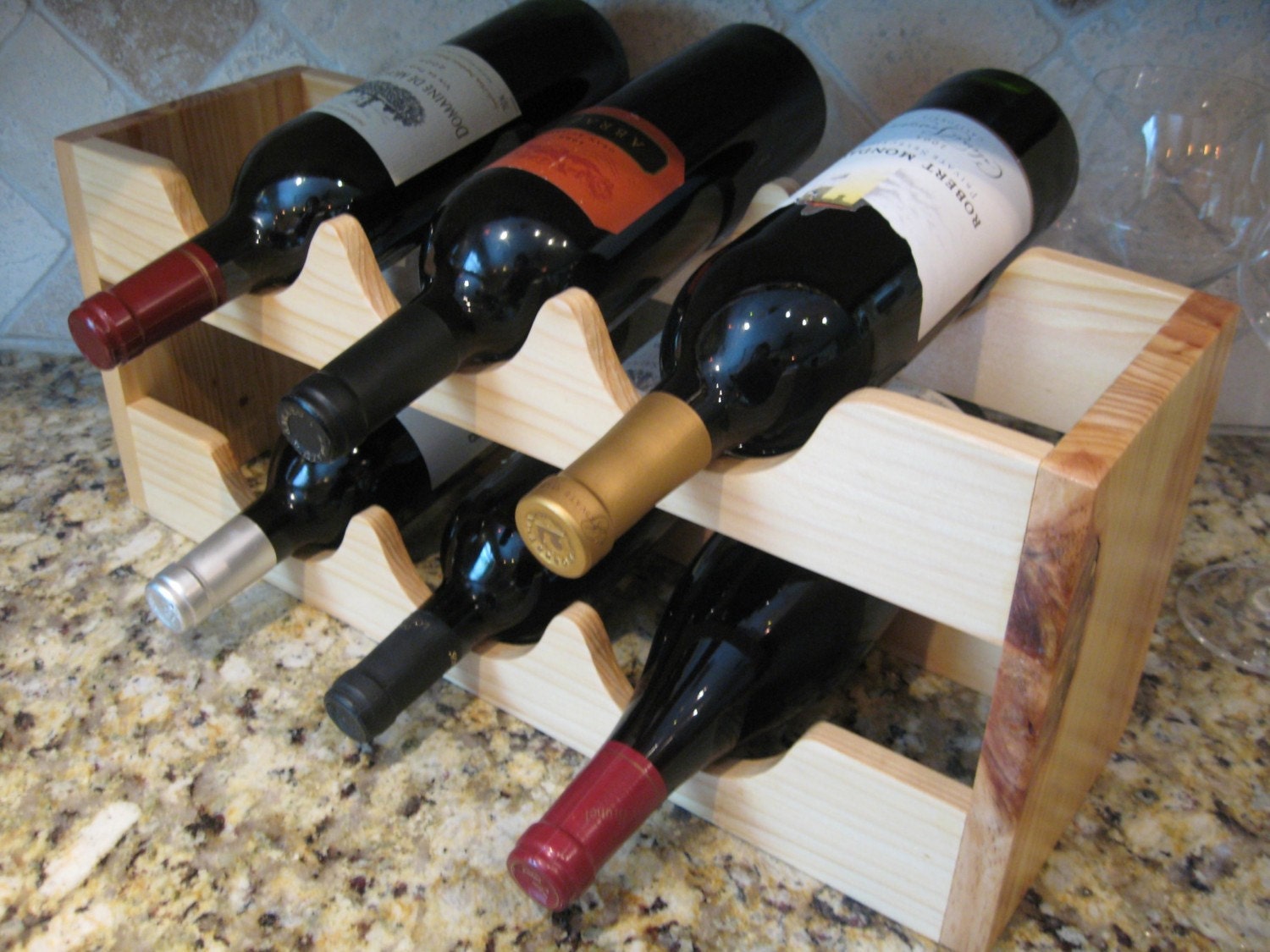 Wine Rack holds 6 bottles