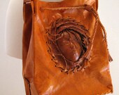 Caramelo Brown Leather Handbag with Free Shipping