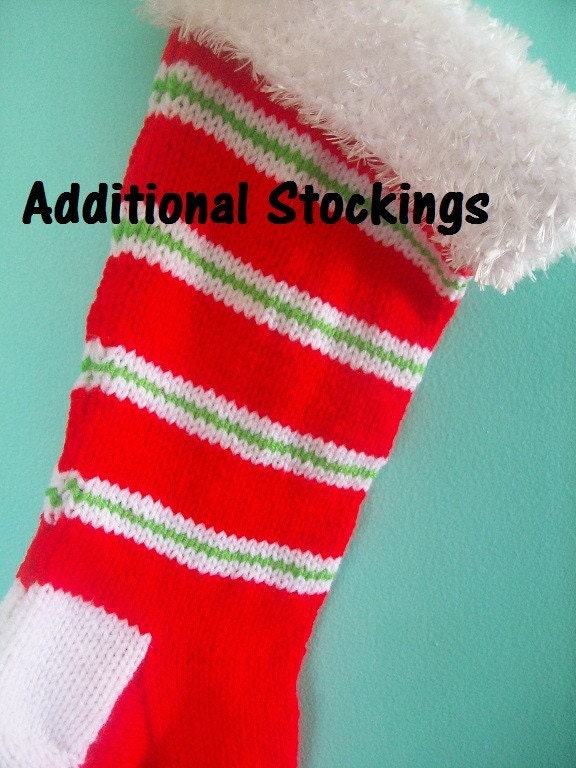 FREE Shipping-All Additional Hand Knit Christmas Stocking