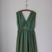 Vintage Maxi Dress ... Grecian Gown Iridescent Green Blue Organza ... Medium