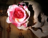 Vivling Rose Hair Clip - silk flower and swarovski crystal