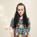 Squares, vintage silk shirt