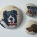 Set of 3 Dog Fabric Covered Buttons-Sew on Buttons-Dogs-Fabric Buttons-Black-Brown-Scrapbooking Embellishment