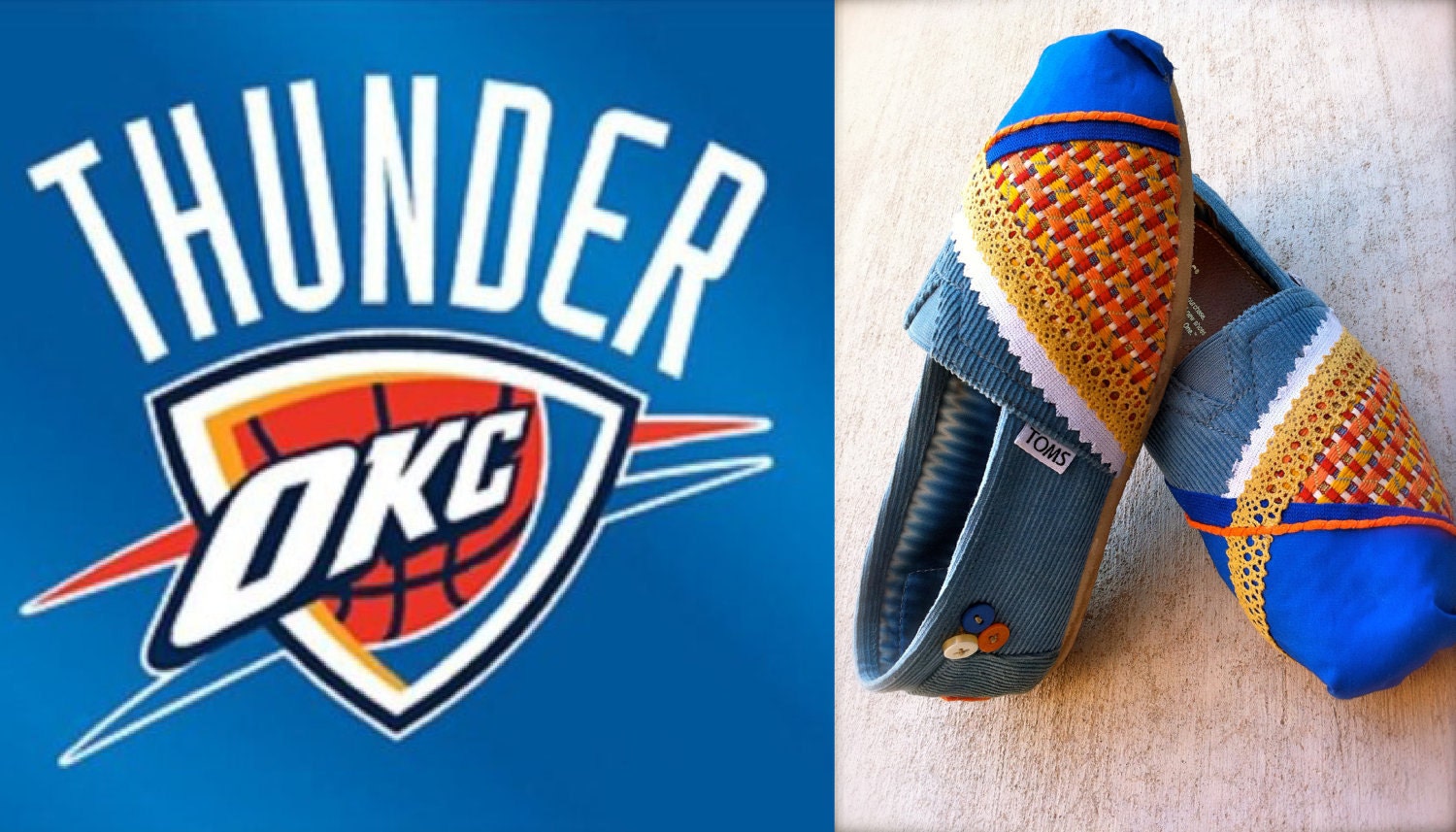 OKC Thunder Toms / OSU Cowboys Toms OU Toms Fabric upholstered Sports Themed Toms
