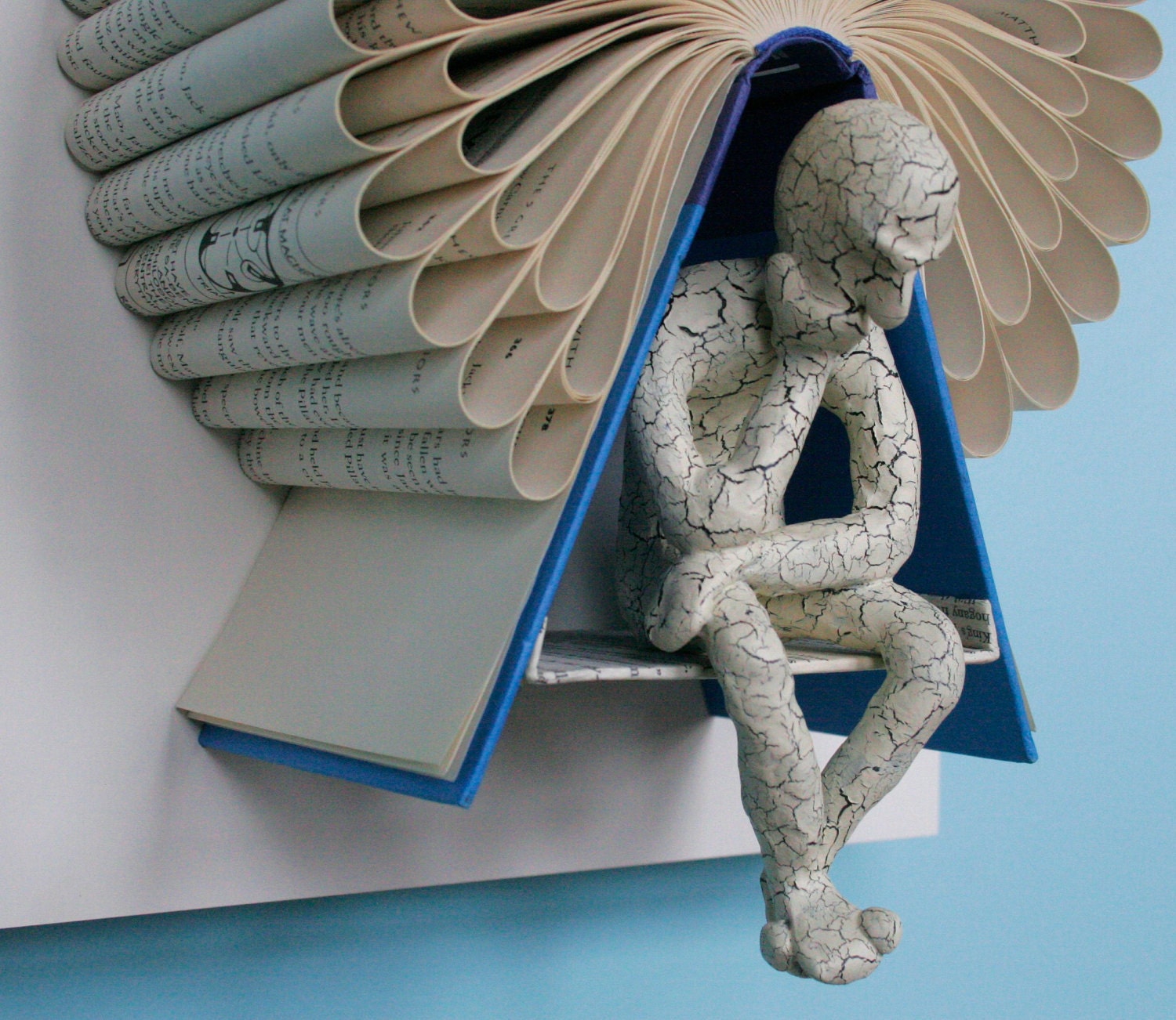Thinker under Tree on Claybord (Original Sculpture)