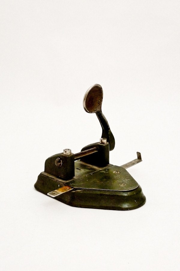 Vintage Industrial Two Hole Punch