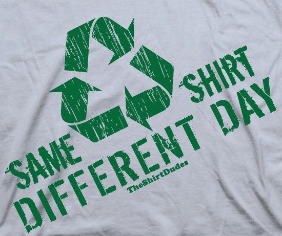 Recycle Different Day - funny dork go green humor tshirt t-shirt tee shirt NEW