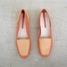 Vintage Coral and Pastel Peach Leather Loafers Sz. 9M // 40