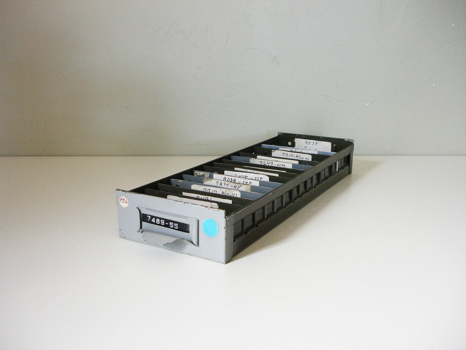 industrial metal drawer with dividing walls