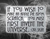 Apple Pie vinyl decal Carl Sagan quote sticker for macbook