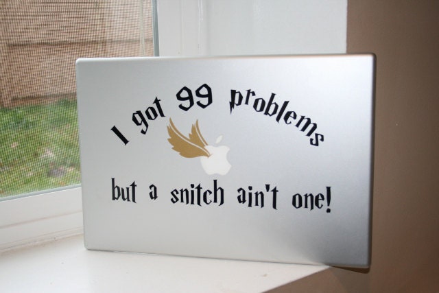 Harry Potter inspired snitch laptop decal